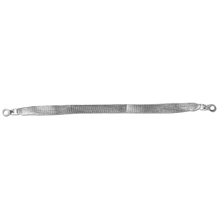 FALCONER ELECTRONICS 12" x 1/2" Braided Ground Straps (1/4" Ring to 1/4" Ring), 25PK 1/2-01-012-25